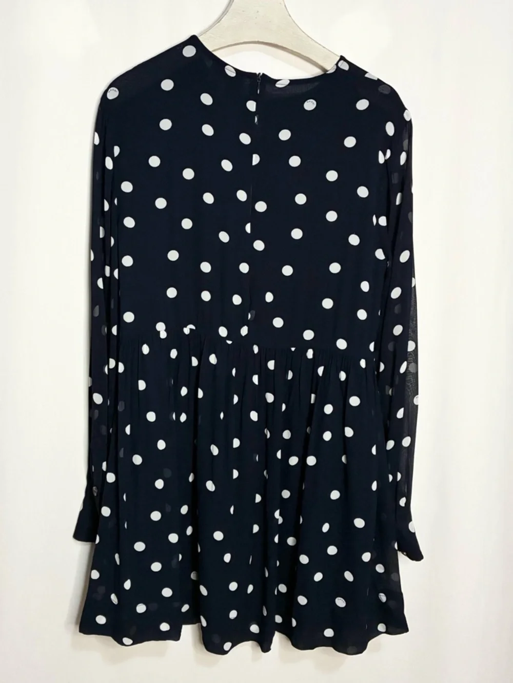 Ganni Georgette Polka Dot Mini Dress - Picture 5 of 9